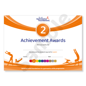 level 2 certificates general gymnastics for primary school children