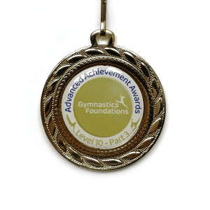level 10 part 3 pack of 10 medals for the advanced gymnastics awards