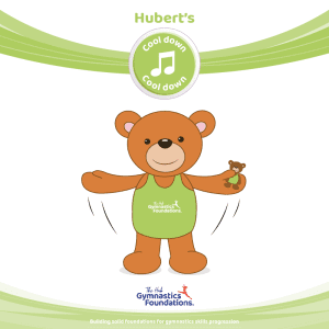 hubert the gymnast bear cool down stretch early years action song