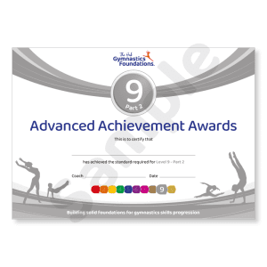 level 9 part 2 pack of 10 A5 certificates
