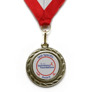 skill specific awards medal for 16 basic and advanced gymnastics skills
