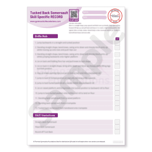 Skill Specific, back somersault , gymnastics drills and skills, how to learn, key coaching points for recreational gymnastics