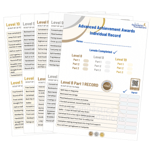 Advanced Gymnastics Awards - Individual Tick Sheet Downloads