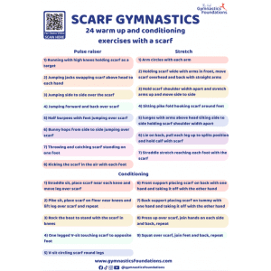 A4 Downloadable Scarf Warm up & Conditioning Gymnastics Poster